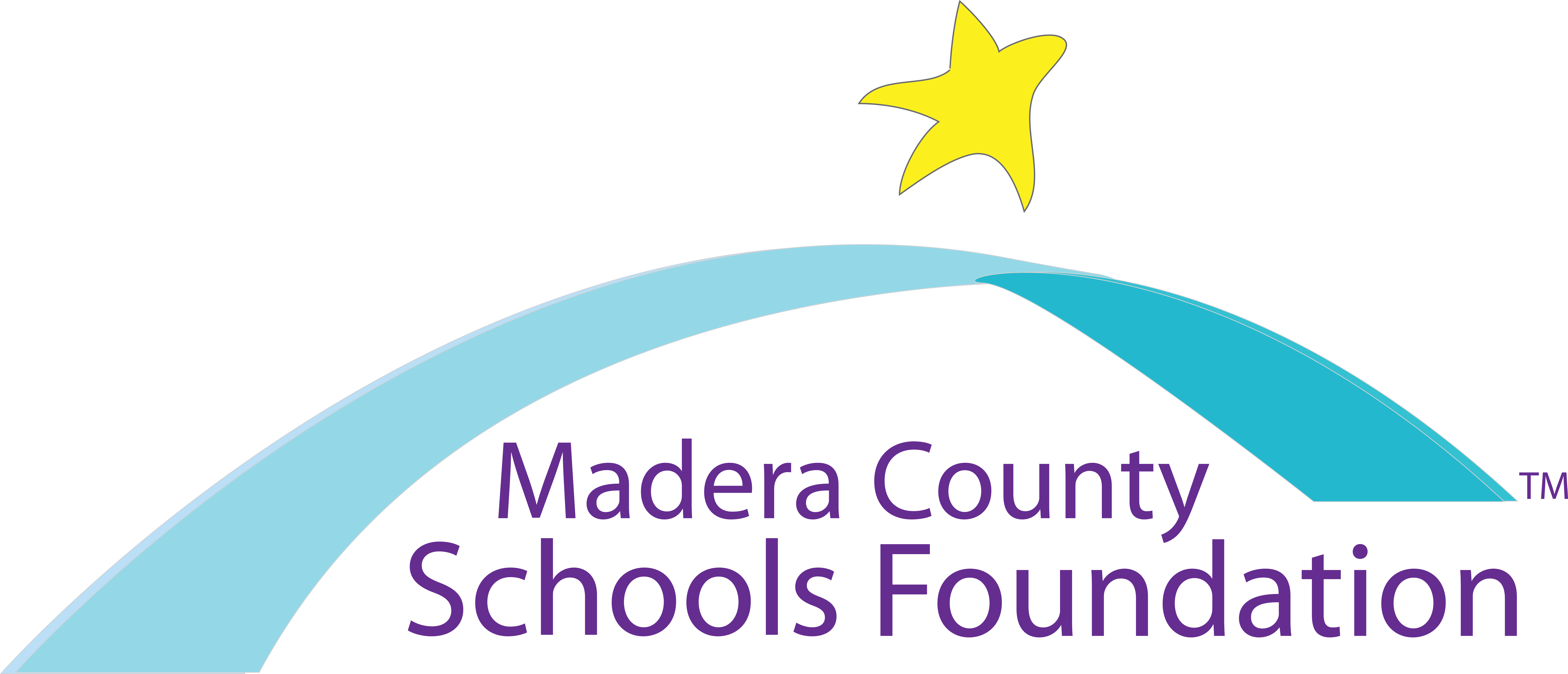 A star above an arch with the words Madera County Schools Foundation Logo underneath.  