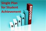 Single Plan for Student Achievement. The letters S P S A are written on stairs leading to the word Success 