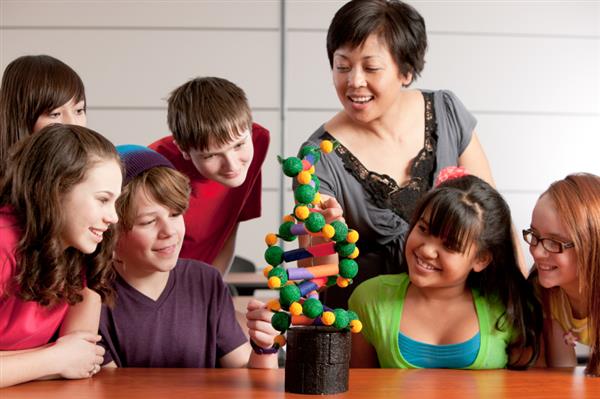 Children learning in a group